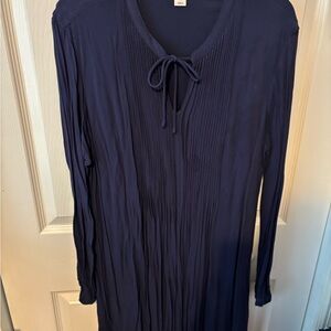 Old Navy Dark Blue Long Sleeve Dress